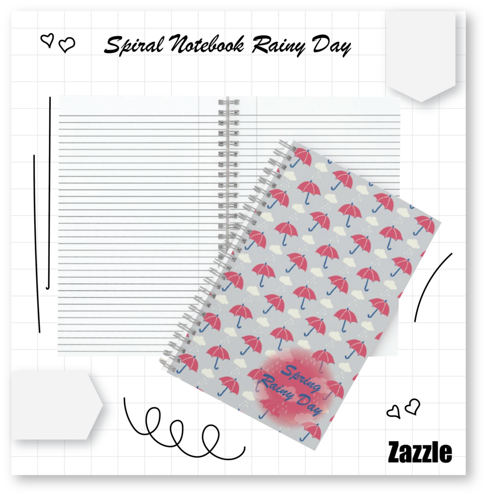 Zazzle Notebooks: Spring Rainy Day