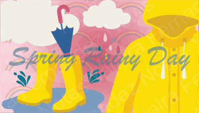 Spring Rainy Day DJC1: Digital Journaling Card - Image 2