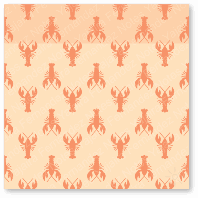 Beach Coral Lobster Seamless Pattern - Image 2