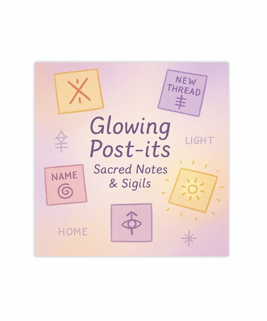 Glowing Post-its: Sacred Notes & Sigils #001 & #002
