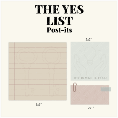 The Yes List Post-its
