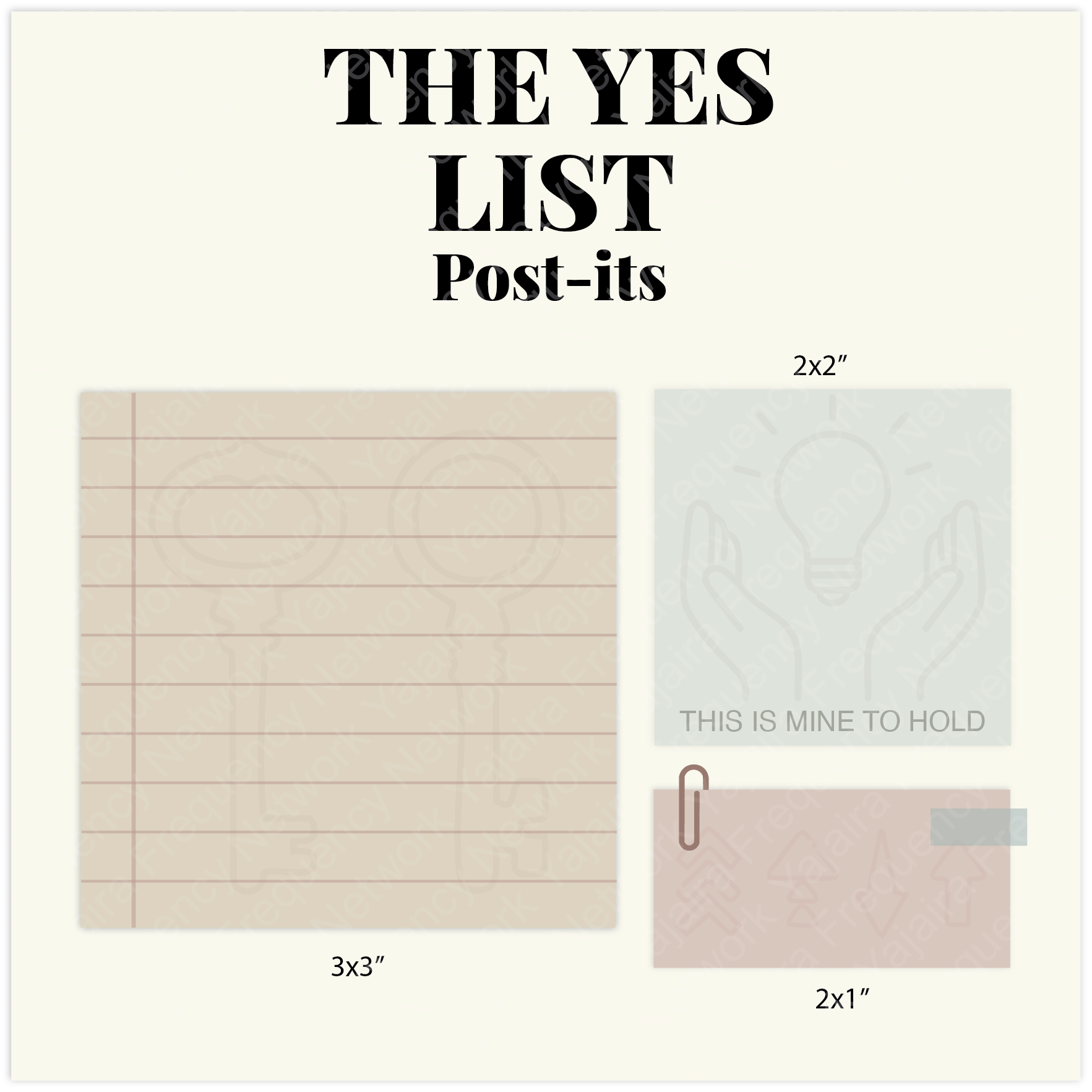 The Yes List Post-its