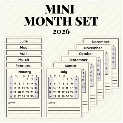 Mini Month Set 2026
