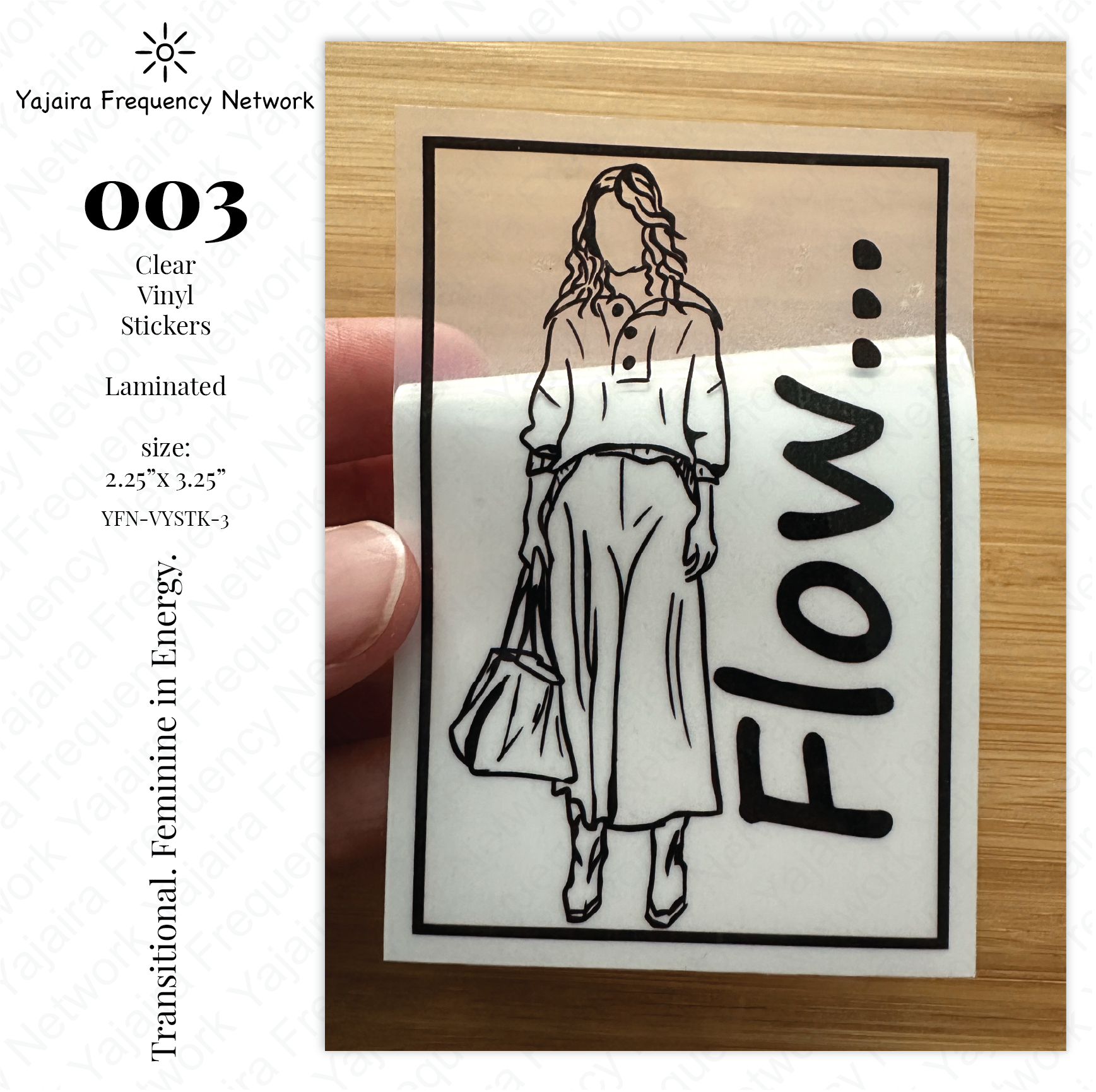 003 FLOW Clear Vinyl Sticker - Image 2