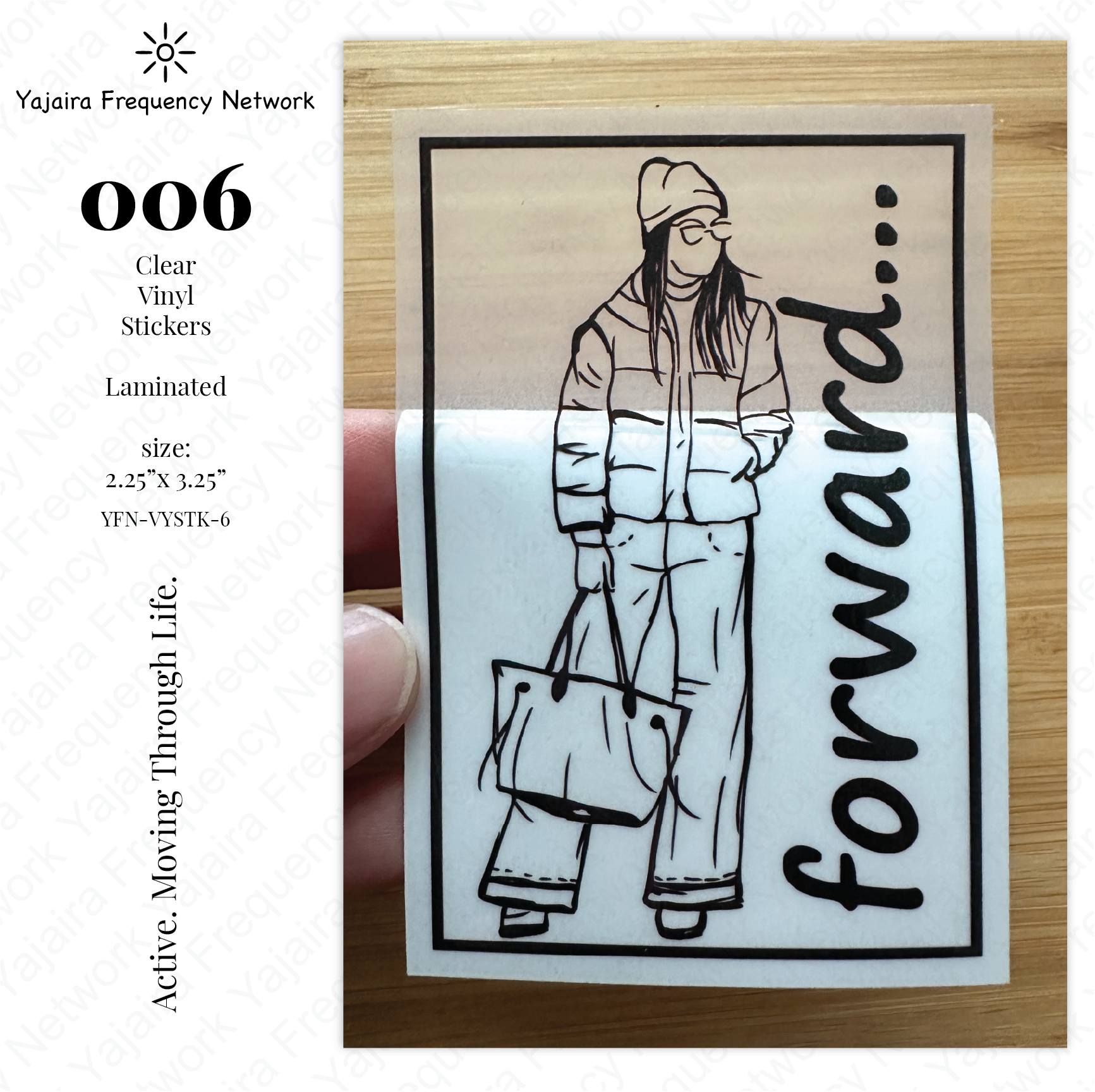 006 FORWARD Clear Vinyl Sticker - Image 2