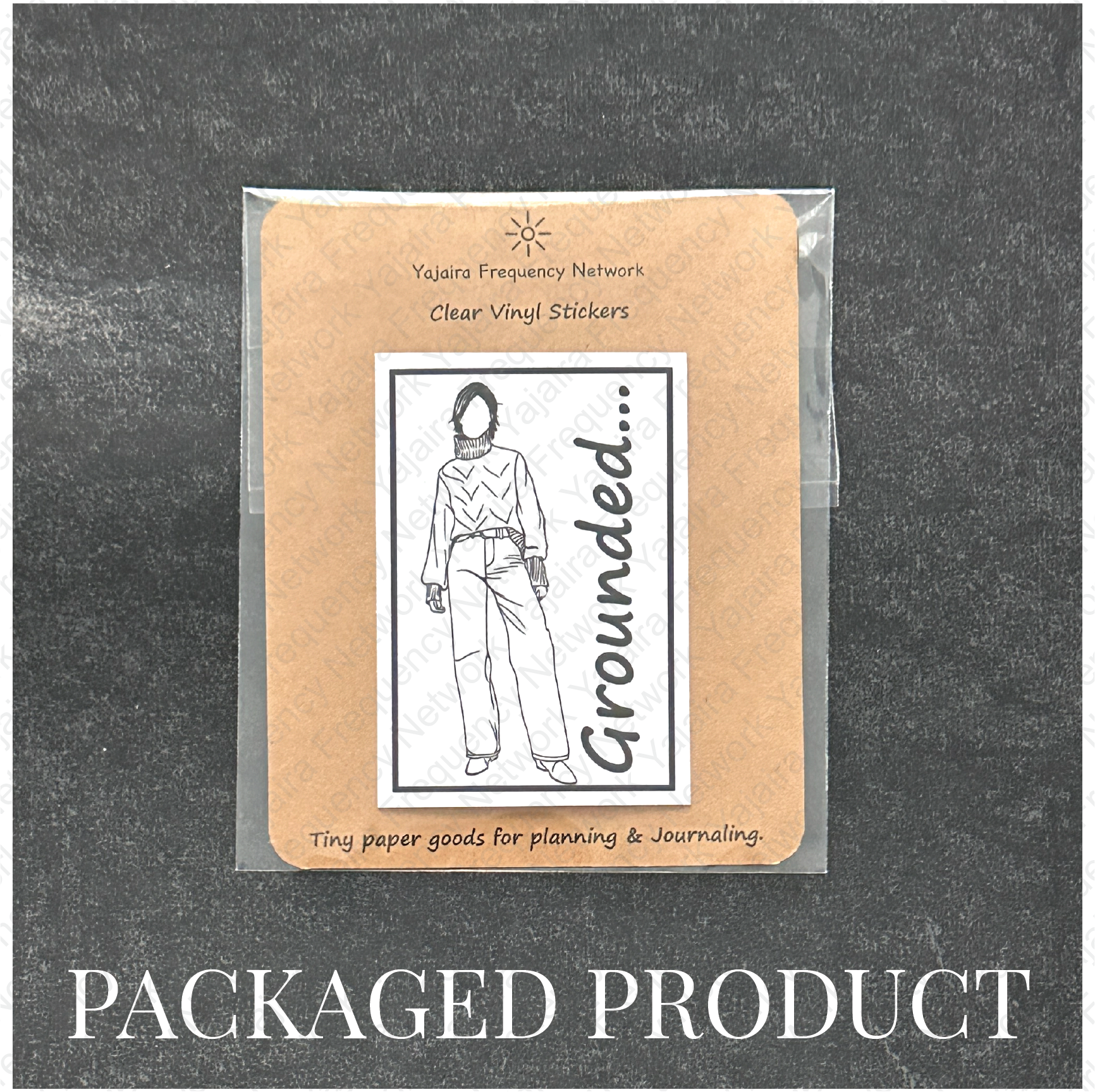 007 GROUNDED Clear Vinyl Sticker - Image 3