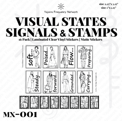 16 Pack MX-001 Visual States Vinyl & Stamps Stickers