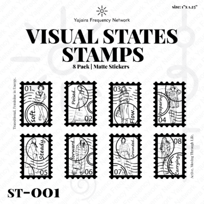 8 Pack ST-001 Visual States Stamp Stickers
