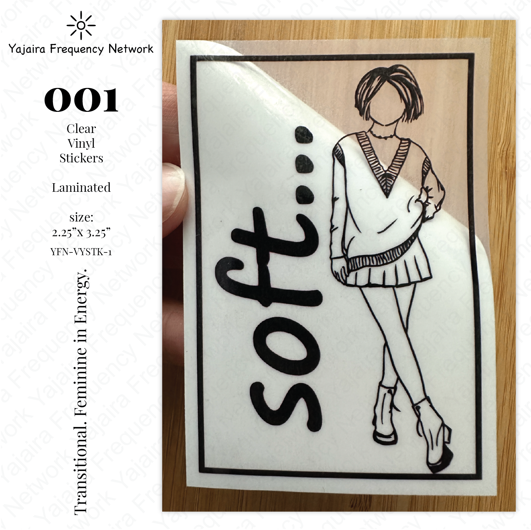 001 SOFT Clear Vinyl Sticker - Image 2